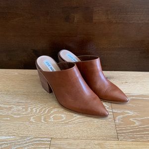 Steve Madden Brown Leather Mules